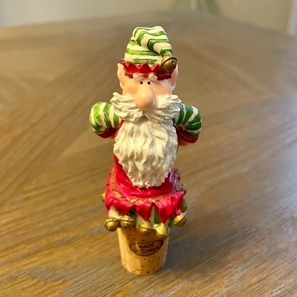 New in Box Christmas Elf Bottle Stopper